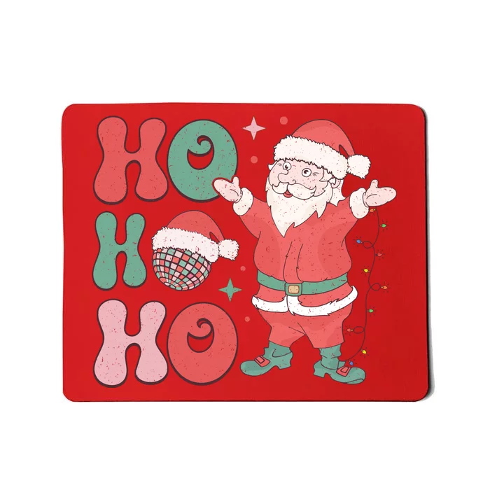 Retro Christmas Ho Ho Ho Design Mousepad