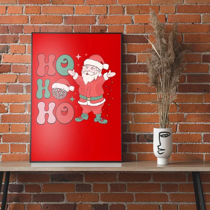 Retro Christmas Ho Ho Ho Design Poster