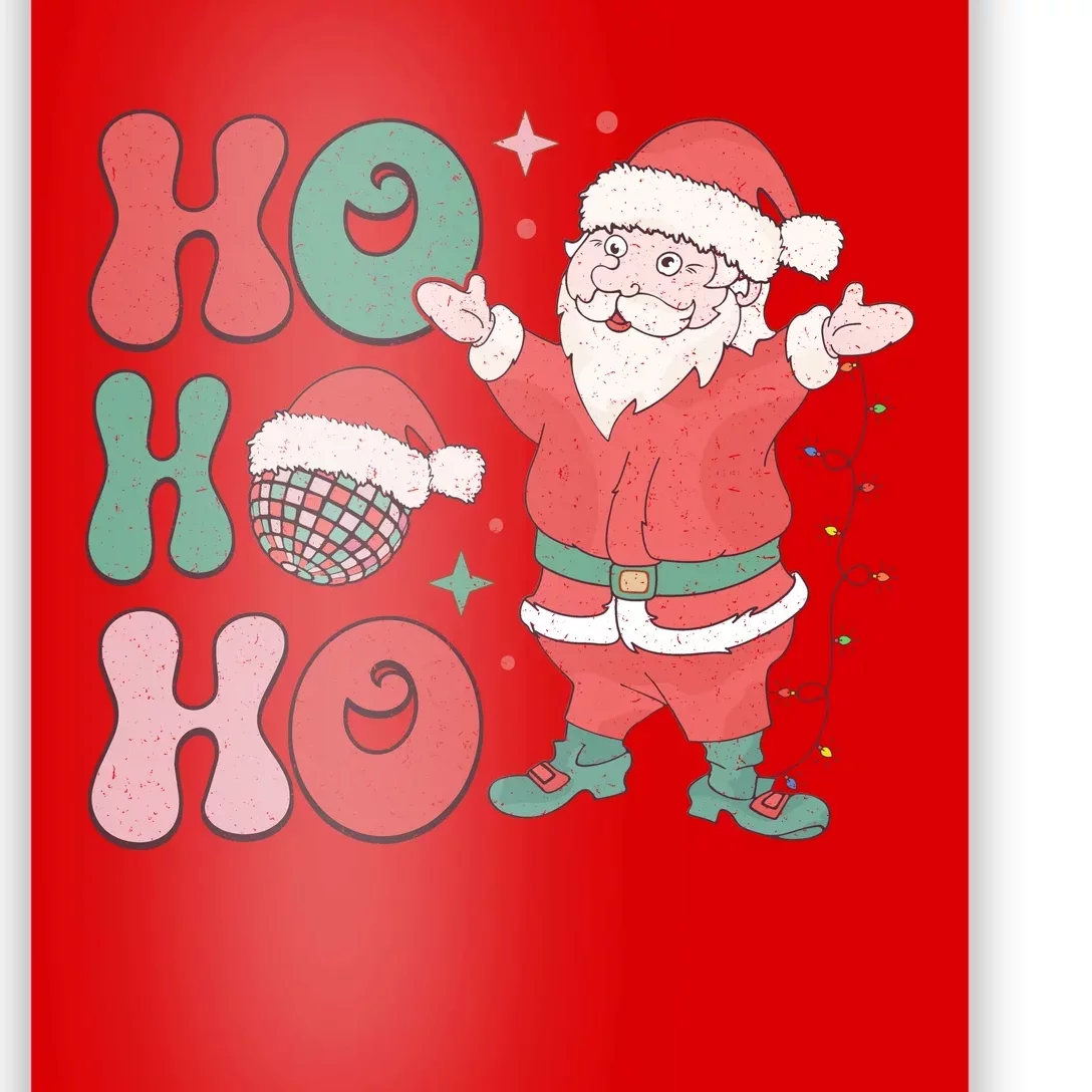 Retro Christmas Ho Ho Ho Design Poster