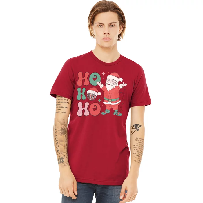 Retro Christmas Ho Ho Ho Design Premium T-Shirt