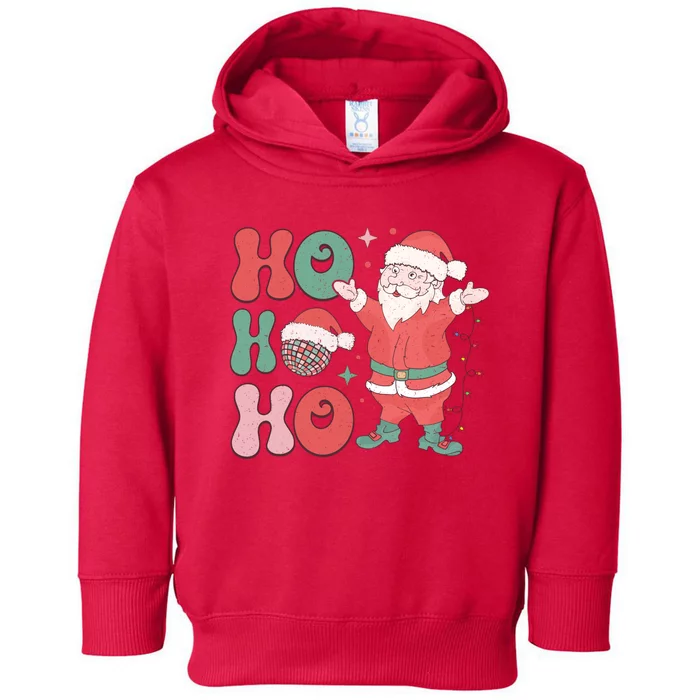 Retro Christmas Ho Ho Ho Design Toddler Hoodie