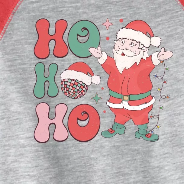 Retro Christmas Ho Ho Ho Design Toddler Fine Jersey T-Shirt