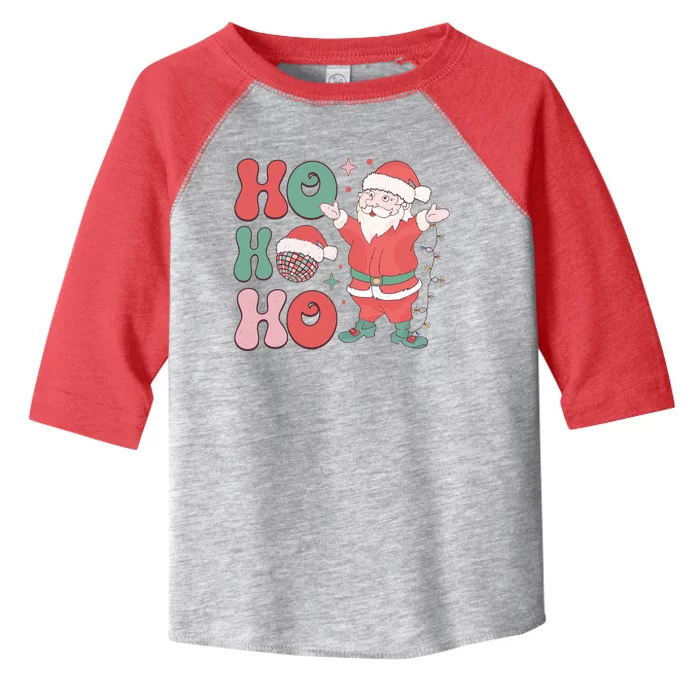 Retro Christmas Ho Ho Ho Design Toddler Fine Jersey T-Shirt