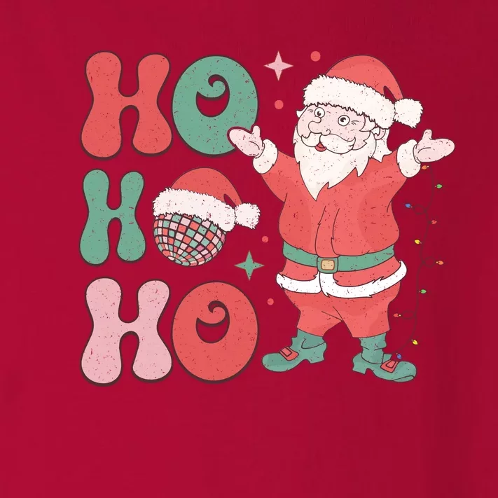 Retro Christmas Ho Ho Ho Design Toddler Long Sleeve Shirt