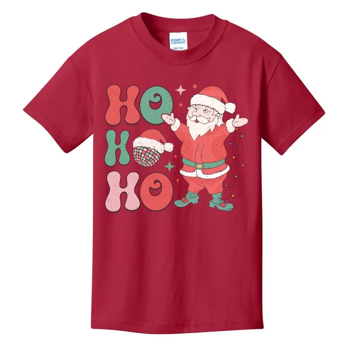 Retro Christmas Ho Ho Ho Design Kids T-Shirt