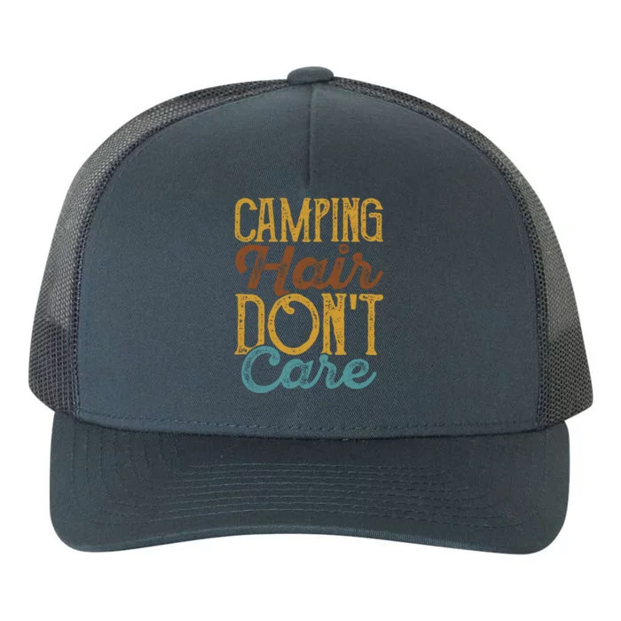 Retro Camping Hair Dont Care Gift Camping Addiction Yupoong Adult 5-Panel Trucker Hat