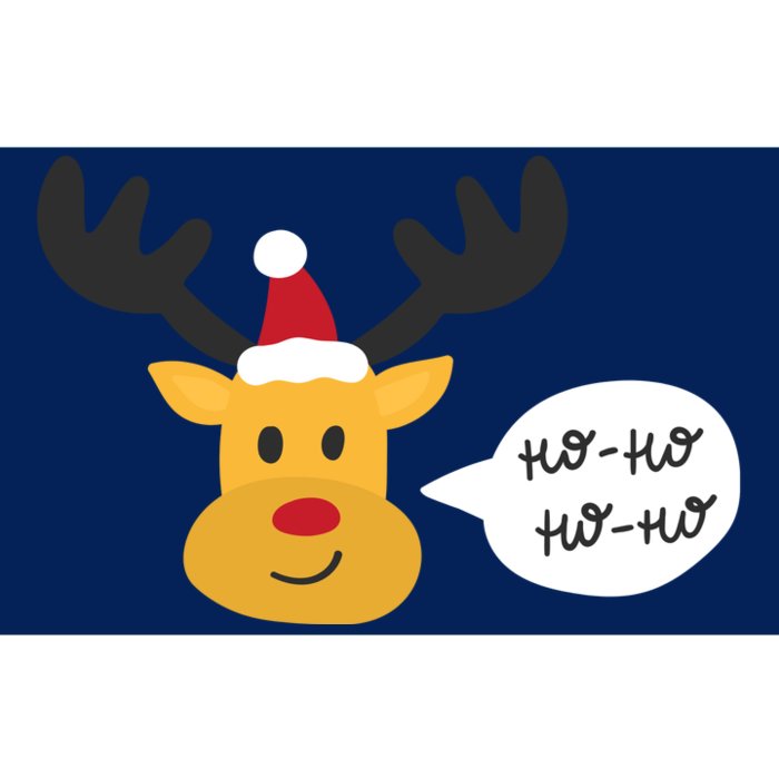 Reindeer Cartoon Ho Ho Cute Christmas Gift Bumper Sticker