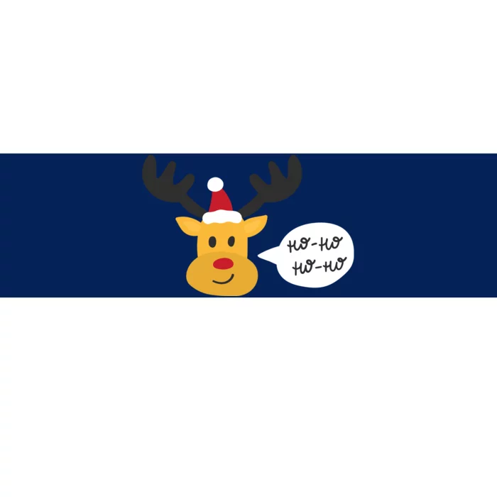 Reindeer Cartoon Ho Ho Cute Christmas Gift Bumper Sticker