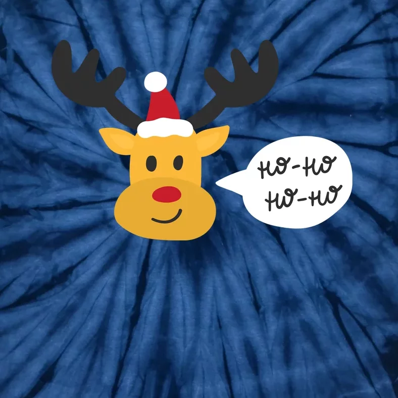 Reindeer Cartoon Ho Ho Cute Christmas Gift Tie-Dye T-Shirt