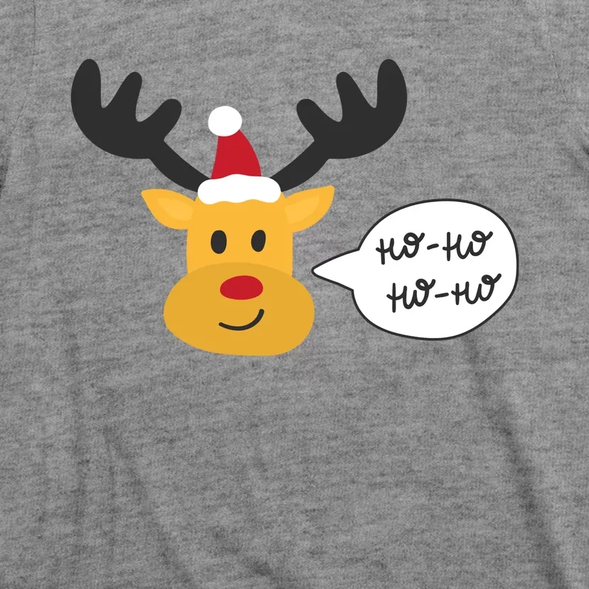 Reindeer Cartoon Ho Ho Cute Christmas Gift T-Shirt