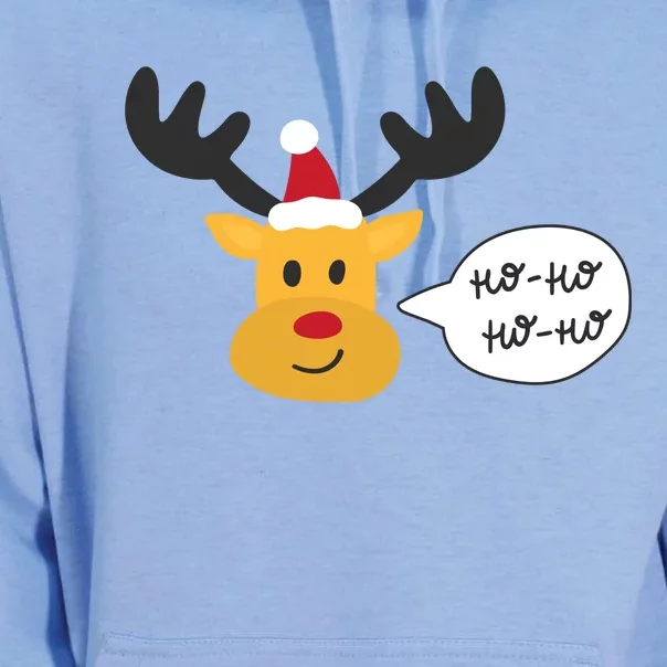 Reindeer Cartoon Ho Ho Cute Christmas Gift Unisex Surf Hoodie