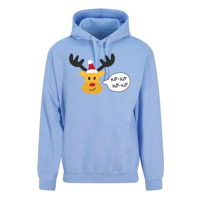 Reindeer Cartoon Ho Ho Cute Christmas Gift Unisex Surf Hoodie