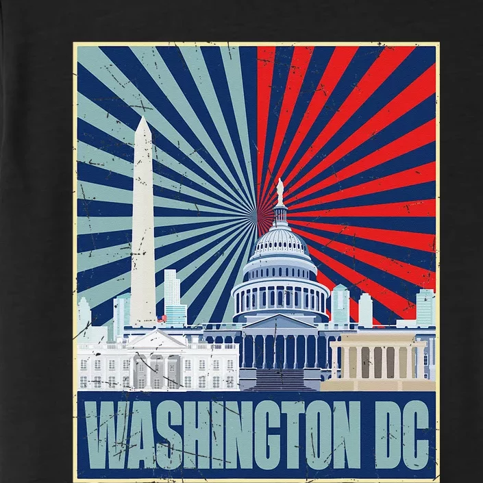 Retro Capitol Hill Washington DC American Flag 4th Of July ChromaSoft Performance T-Shirt