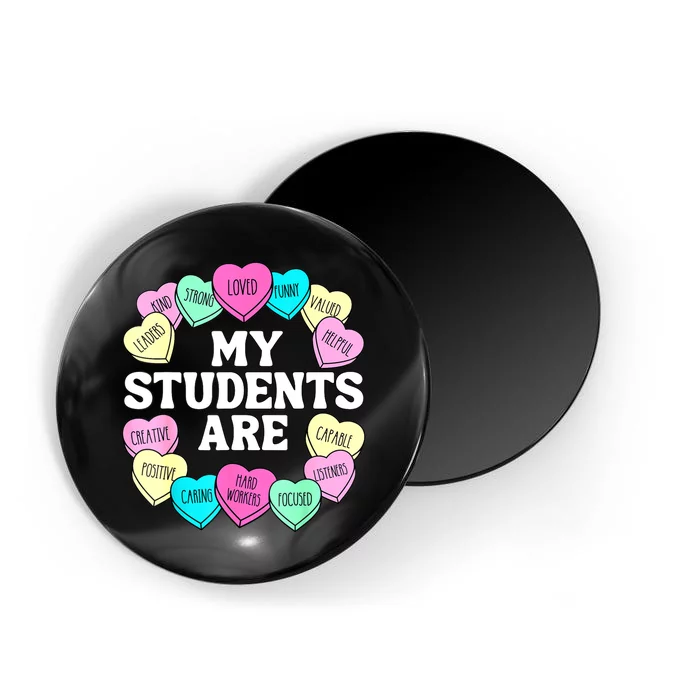 Retro Candy Heart Teacher Valentine's Positive Affirmation Magnet