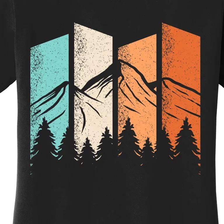 Retro Camping Hiking Nature Landscape Outdoor Women's T-Shirt