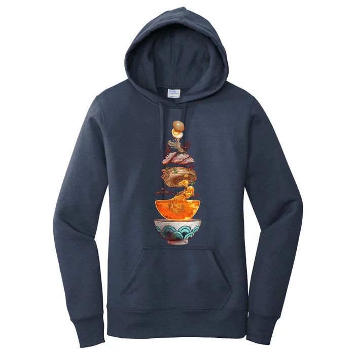 Ramen Composition High Quality Women's Pullover Hoodie