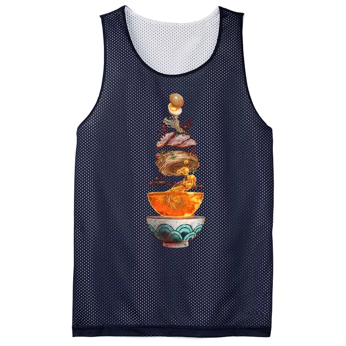 Ramen Composition High Quality Mesh Reversible Basketball Jersey Tank