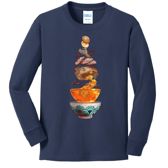 Ramen Composition High Quality Kids Long Sleeve Shirt