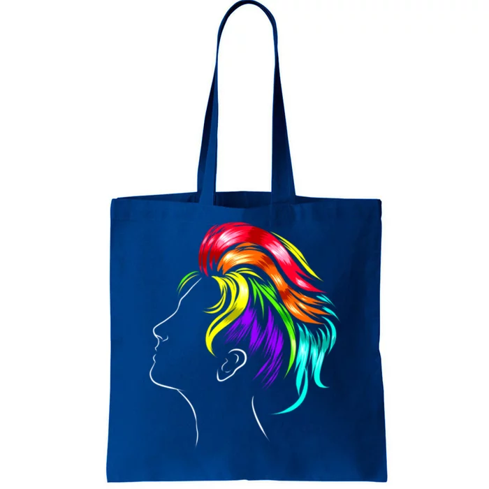 Rainbow Colorful Hair Lgbtq Gay Lesbian Pride Month Gift Tote Bag