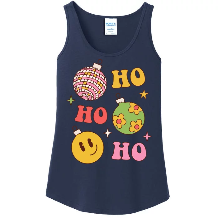 Retro Christmas Ho Ho Ho Festive Holiday Ladies Essential Tank