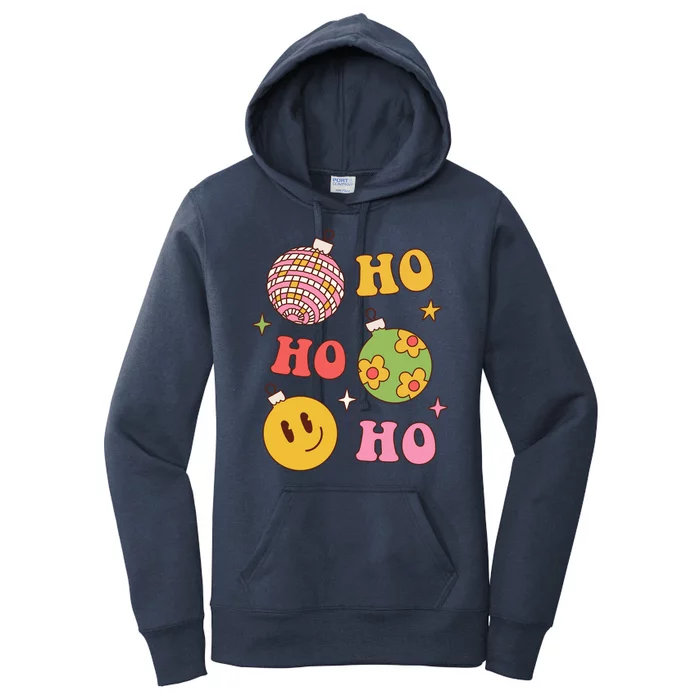 Retro Christmas Ho Ho Ho Festive Holiday Women's Pullover Hoodie