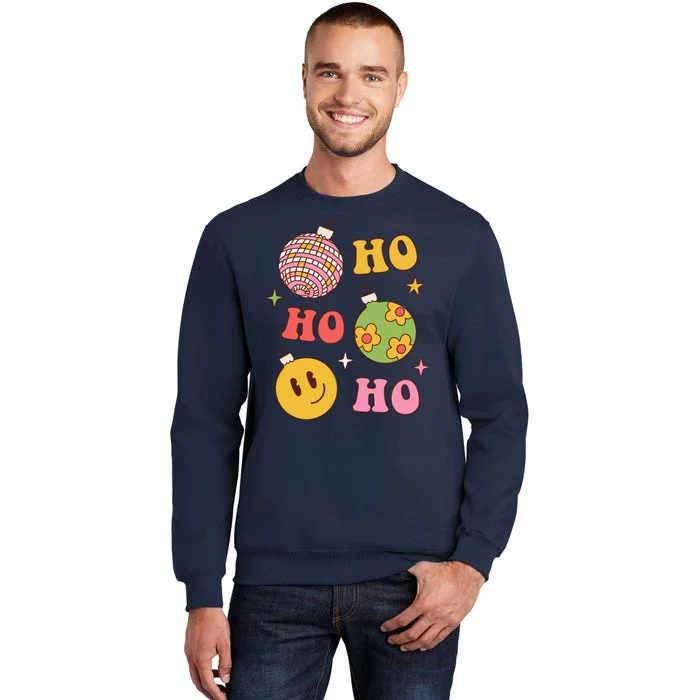 Retro Christmas Ho Ho Ho Festive Holiday Tall Sweatshirt