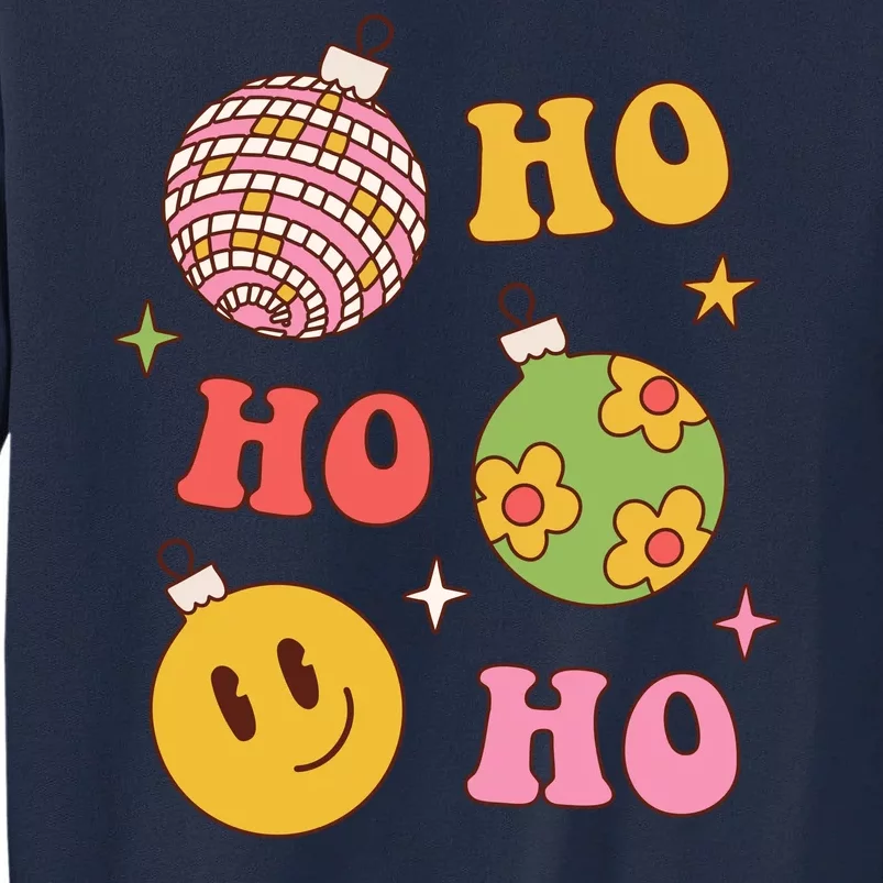 Retro Christmas Ho Ho Ho Festive Holiday Tall Sweatshirt