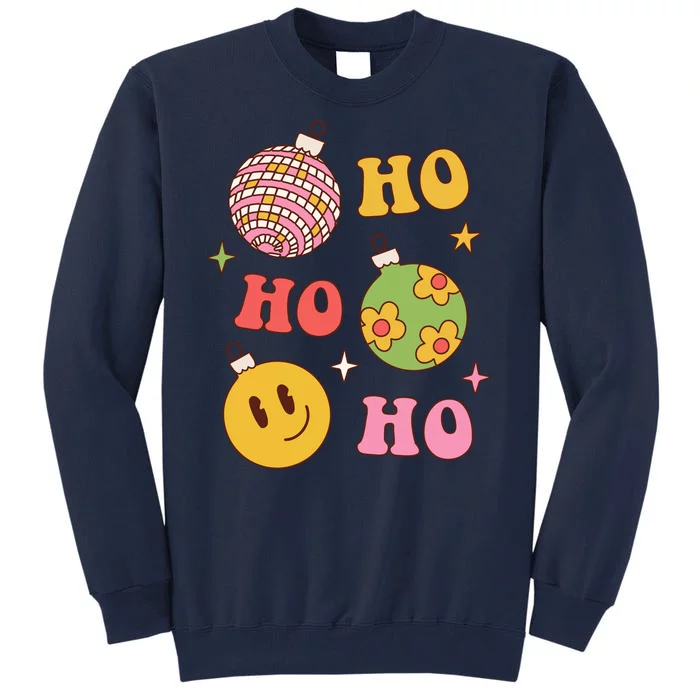 Retro Christmas Ho Ho Ho Festive Holiday Tall Sweatshirt