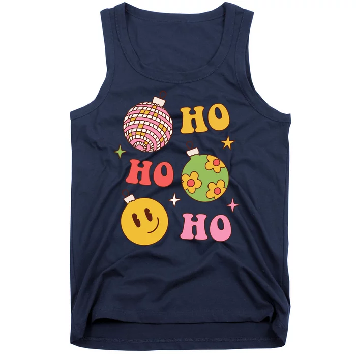 Retro Christmas Ho Ho Ho Festive Holiday Tank Top