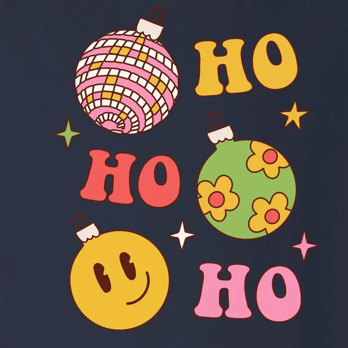 Retro Christmas Ho Ho Ho Festive Holiday Toddler Long Sleeve Shirt