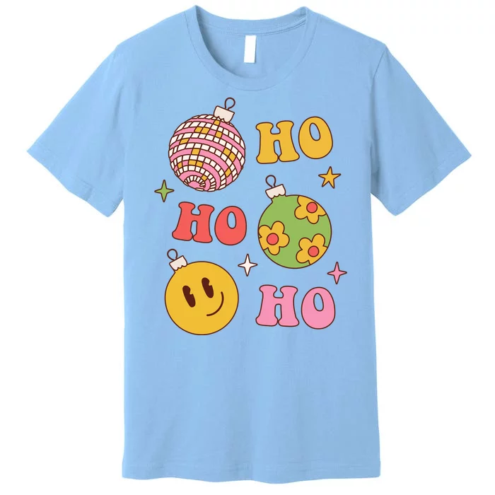 Retro Christmas Ho Ho Ho Festive Holiday Premium T-Shirt