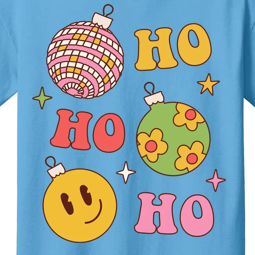 Retro Christmas Ho Ho Ho Festive Holiday Kids T-Shirt