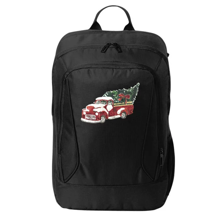 Retro Christmas Holiday Truck City Backpack