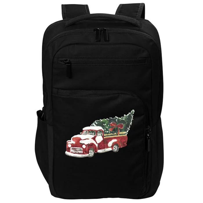 Retro Christmas Holiday Truck Impact Tech Backpack