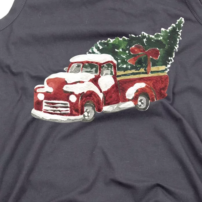 Retro Christmas Holiday Truck Tank Top