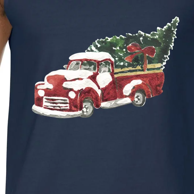 Retro Christmas Holiday Truck Comfort Colors® Tank Top