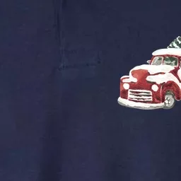 Retro Christmas Holiday Truck Softstyle Adult Sport Polo