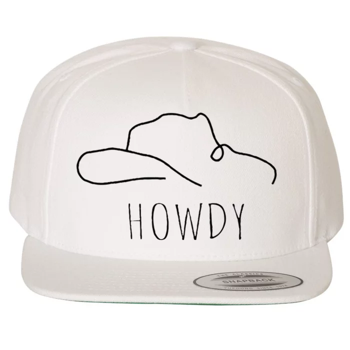 Retro Cowboy Hat Howdy Western Country Texas Cowgirls Wool Snapback Cap