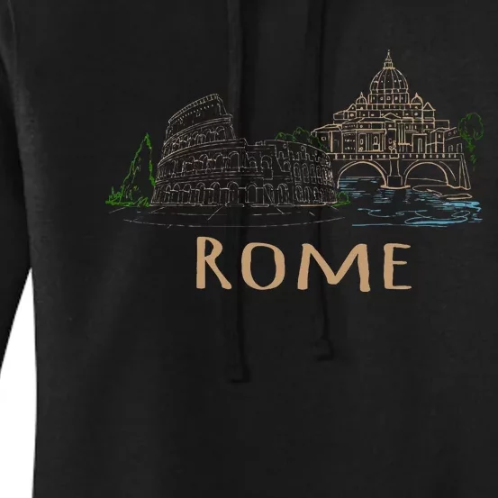 Rome Colosseum Italy Italia Roman Amphitheatre Ancient Rome Women's Pullover Hoodie