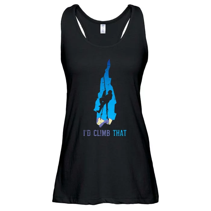 Rock Climber Id Climb That Mountain Climbing Ladies Essential Flowy Tank