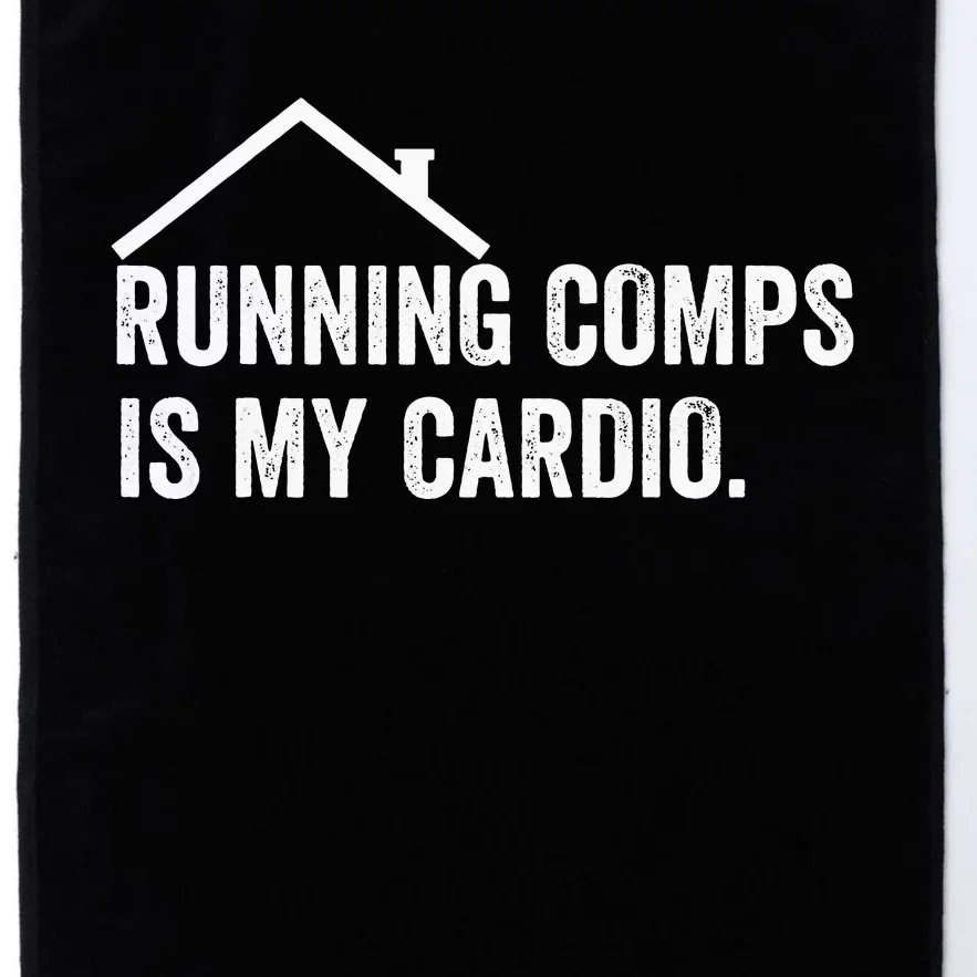 Running Comps Is My Cardio retro Realtor Apparel Platinum Collection Golf Towel