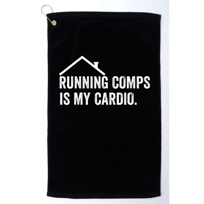 Running Comps Is My Cardio retro Realtor Apparel Platinum Collection Golf Towel