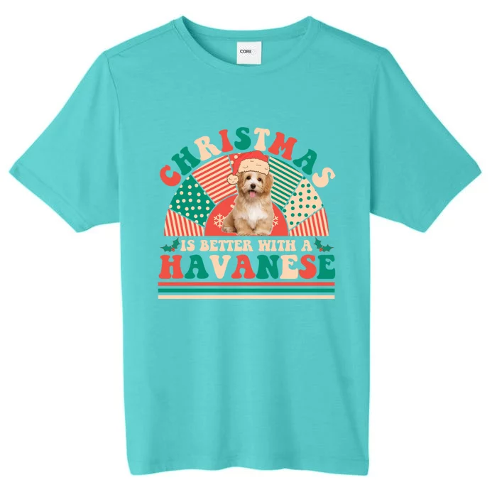 Retro Christmas Is Better With A Havanese Gift Santa Hat Gift ChromaSoft Performance T-Shirt