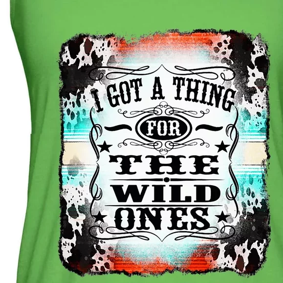 Retro Cowgirl I Got A Thing For The Wild Ones Ladies Essential Flowy Tank