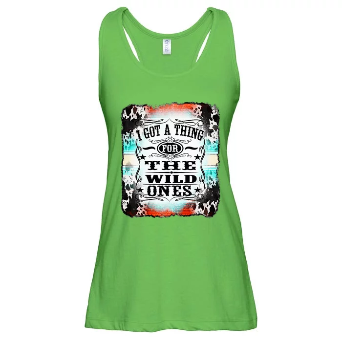 Retro Cowgirl I Got A Thing For The Wild Ones Ladies Essential Flowy Tank