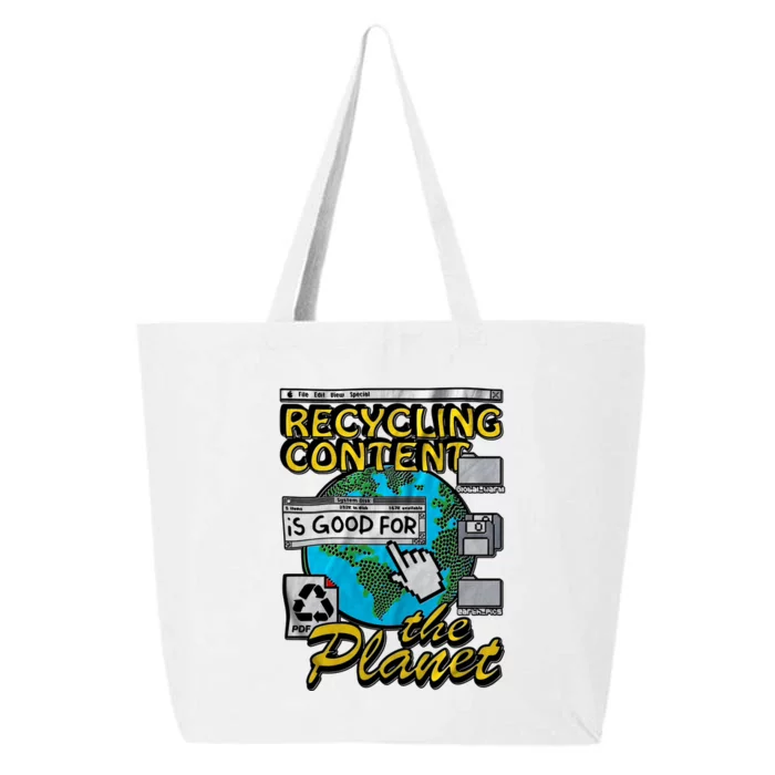 Recycling Content Is Good For The Planet Earth Planet Lover 25L Jumbo Tote