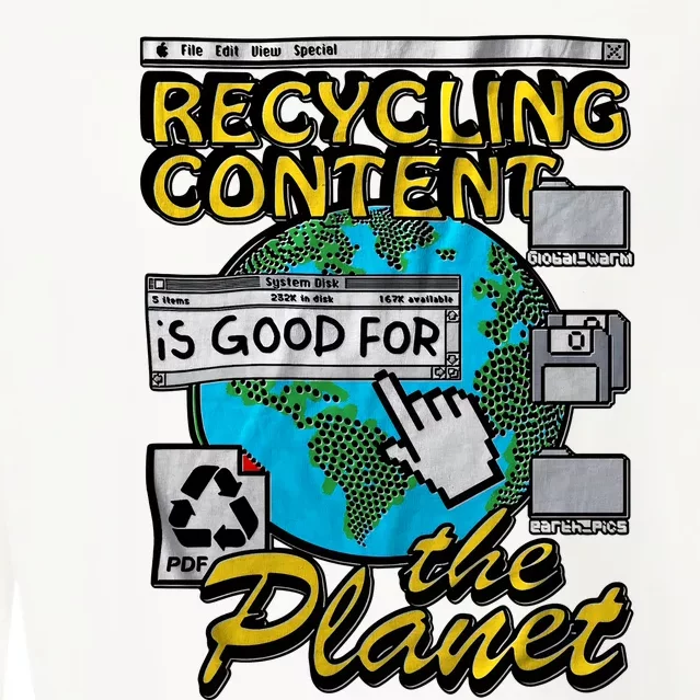 Recycling Content Is Good For The Planet Earth Planet Lover Cropped Pullover Crew