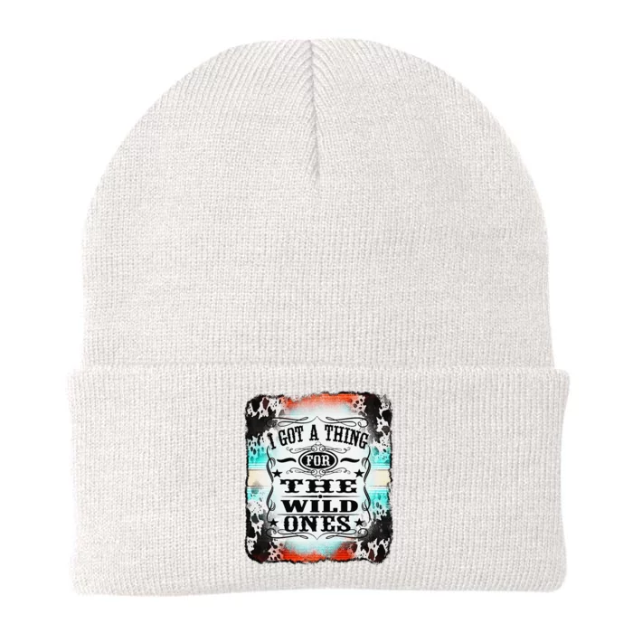 Retro Cowgirl I Got A Thing For The Wild Ones Knit Cap Winter Beanie