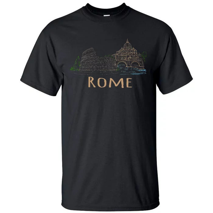 Rome Colosseum Italy Italia Roman Amphitheatre Ancient Rome Tall T-Shirt