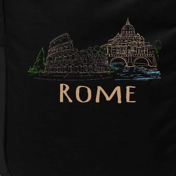 Rome Colosseum Italy Italia Roman Amphitheatre Ancient Rome Impact Tech Backpack